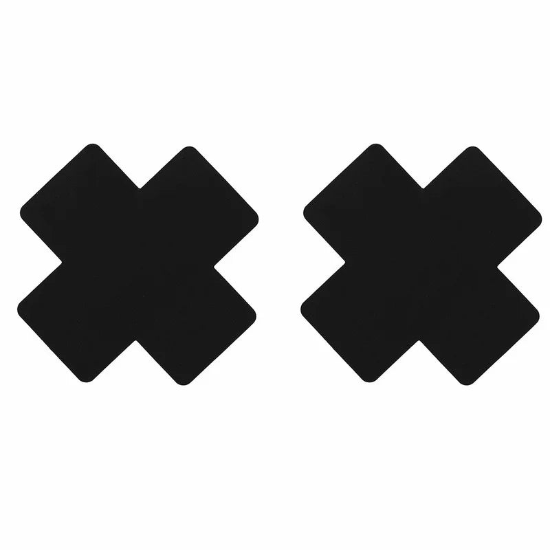 Rave Nude Black Cross Pasties