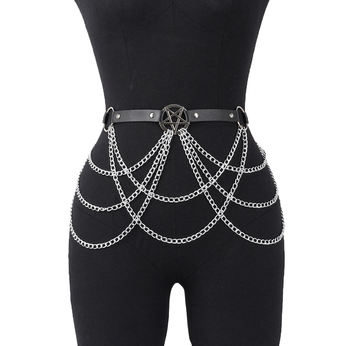 Body Chain Belt For Techno Raves Outfit waist belt Adjustable