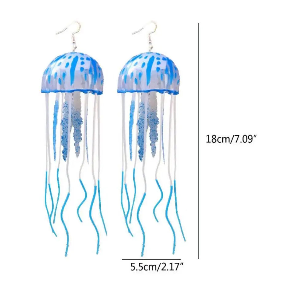 Jellyfish Earrings for Techno Raves Parties