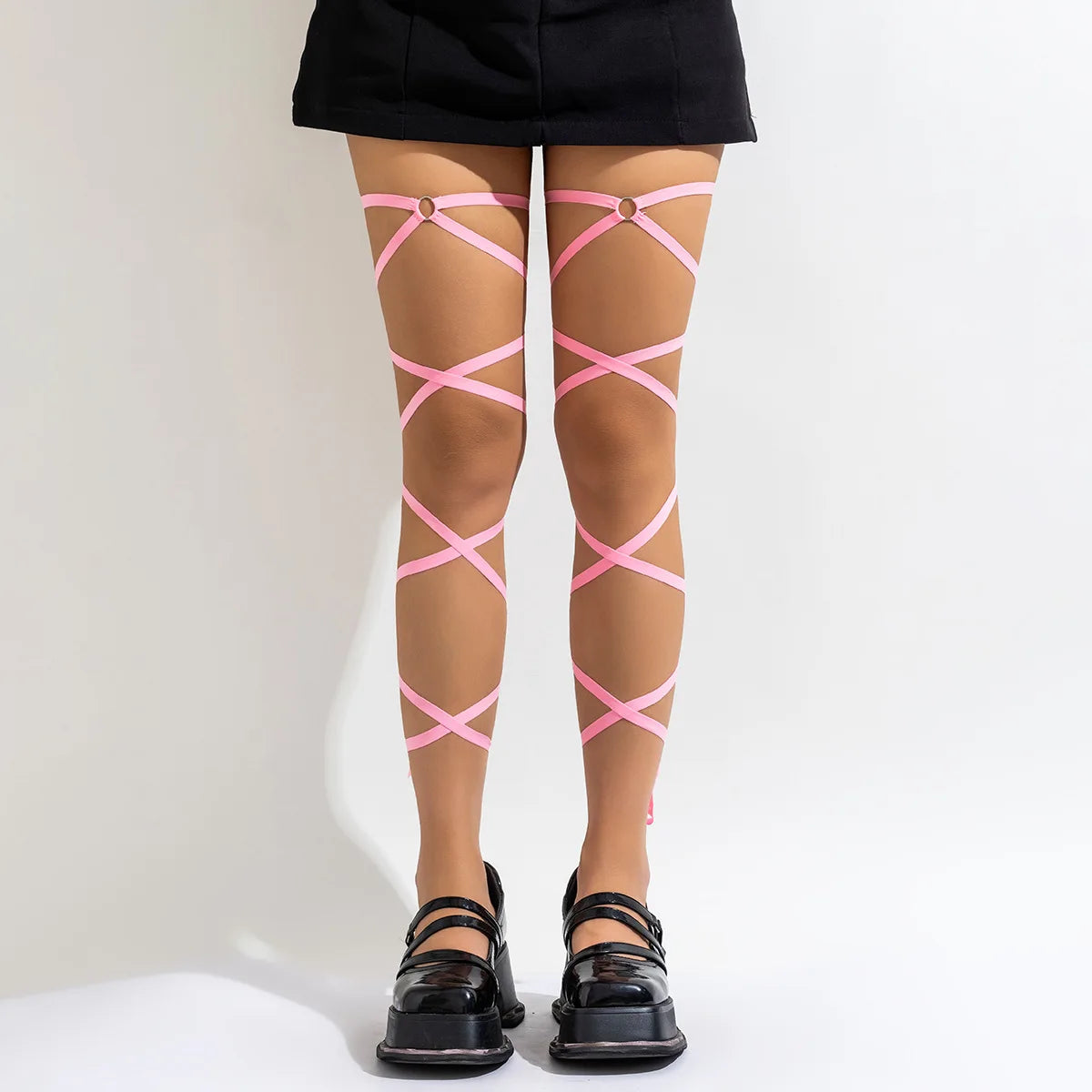 Pair of Non-Slip Techno Leg Wraps Pink 140 cm