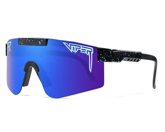 Techno Sunglasses for Techno Raves and Music Festivals Black Blue