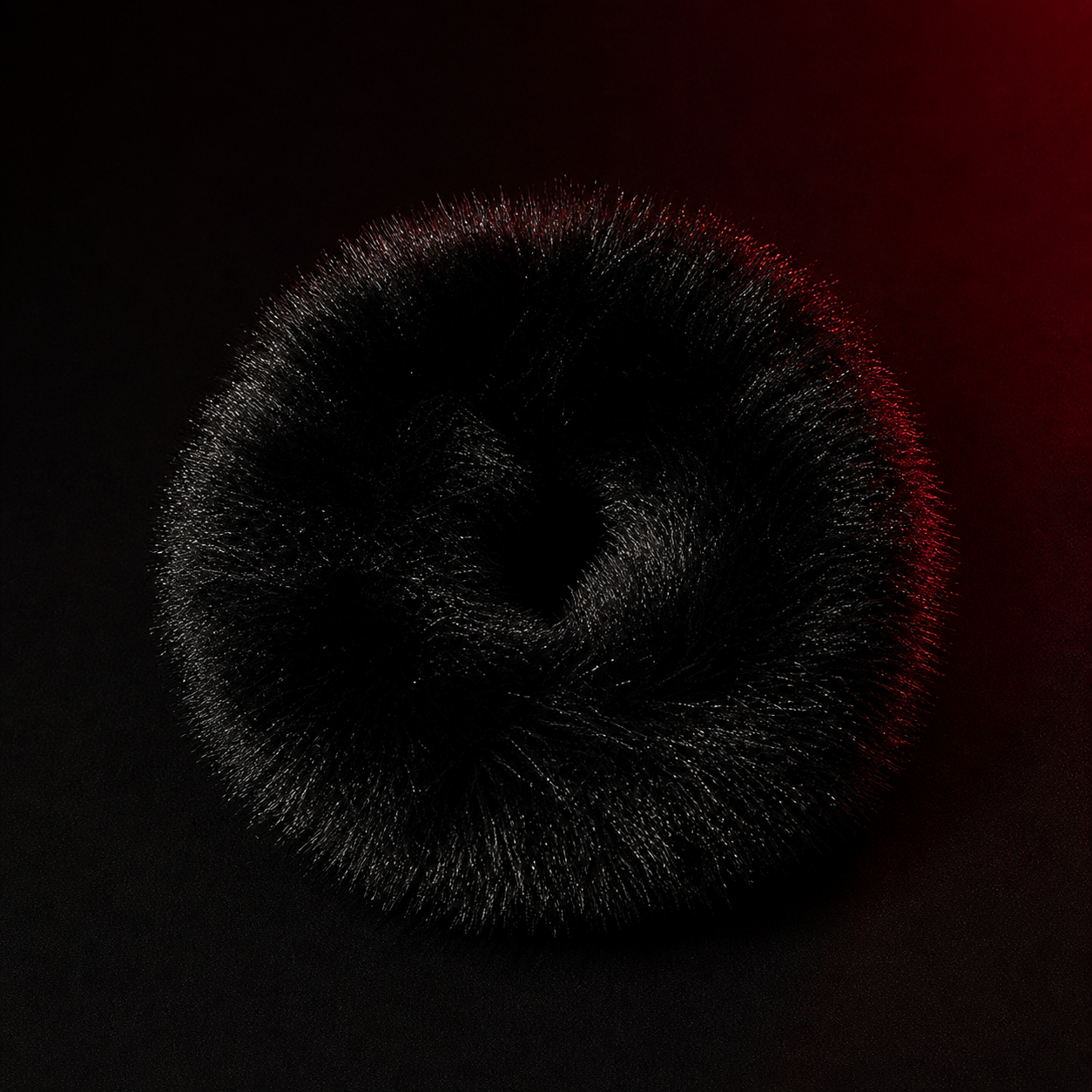 Furry Techno Scrunchies thick black
