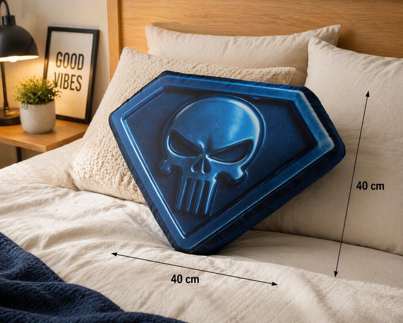 Blue Punisher Pill Pillow