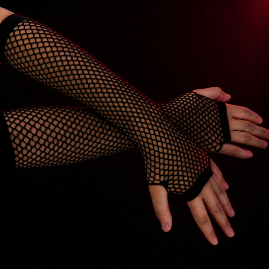 Flirty Behavior Fishnet Arm Warmers Black One Size