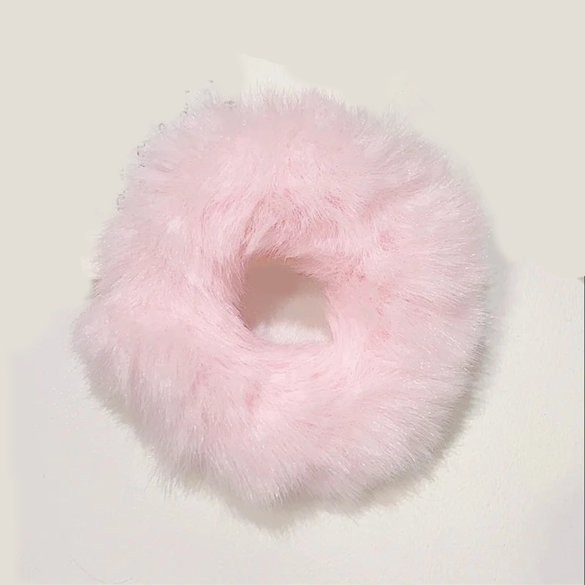 Furry Techno Scrunchies thick pink