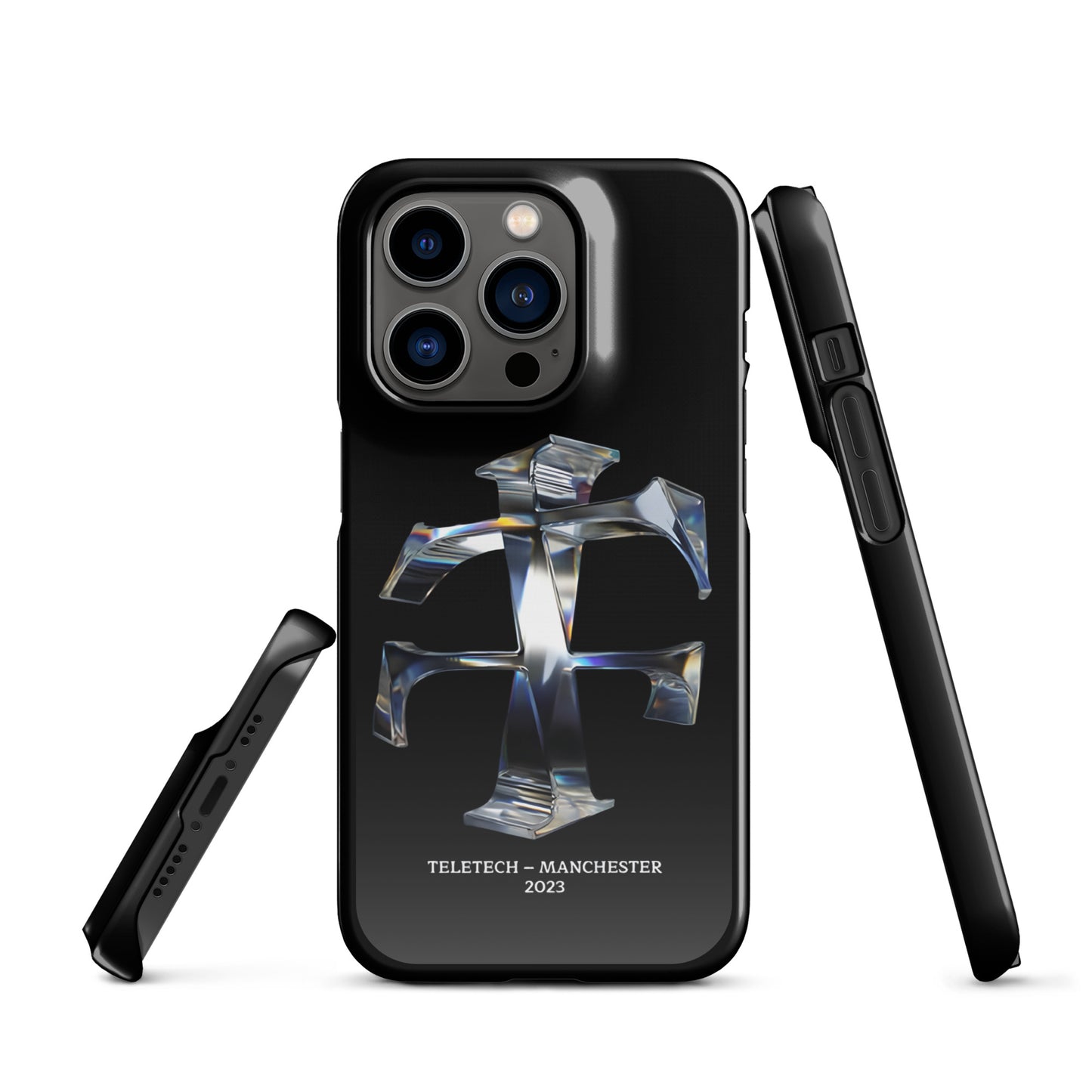 Teletech Chrome Logo Phone Case iPhone 14 Pro