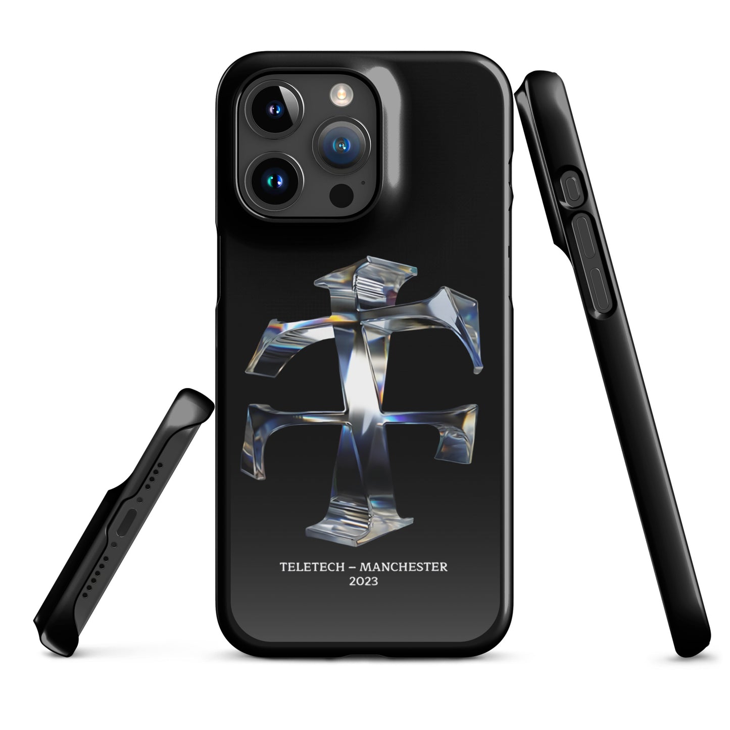 Teletech Chrome Logo Phone Case iPhone 15 Pro Max