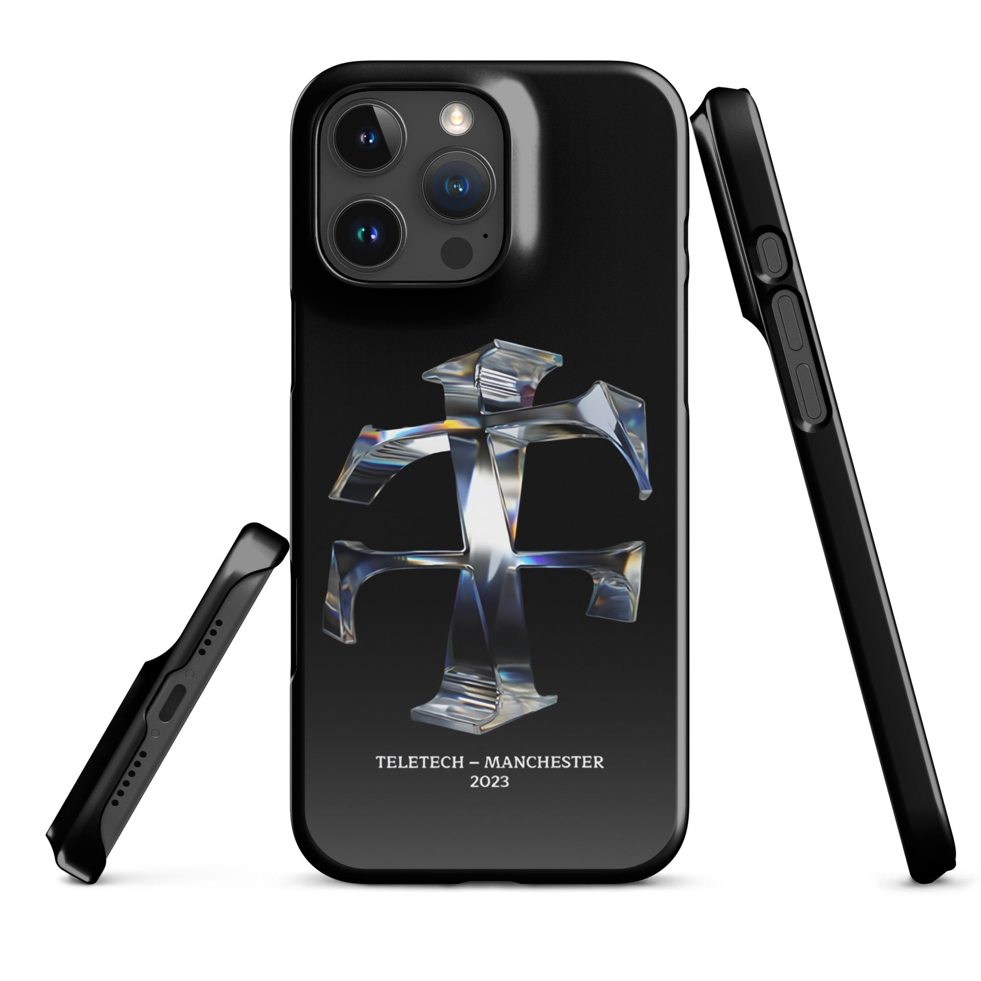 Teletech Chrome Logo Phone Case iPhone 16 Pro Max