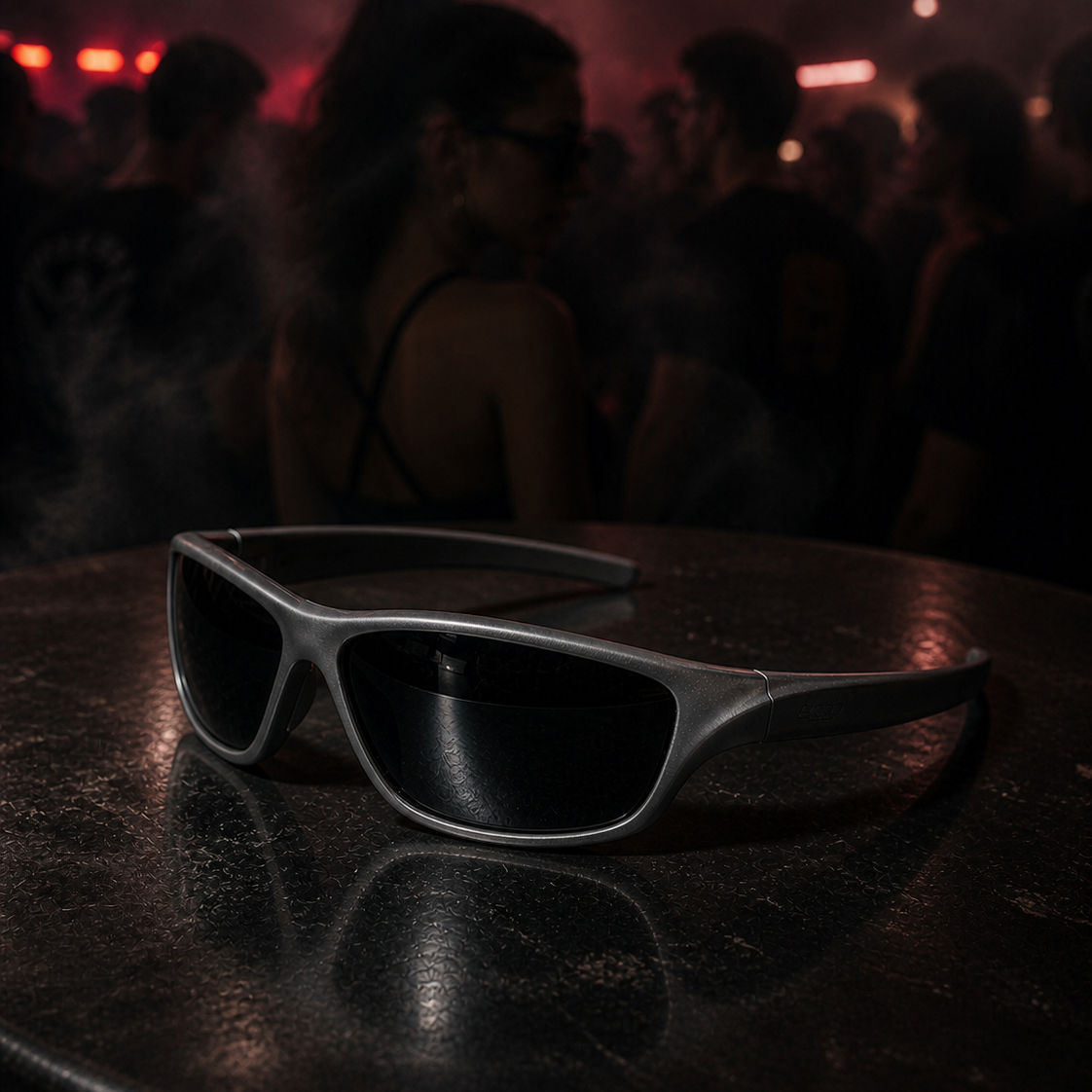 Y2K Silver Techno Rave Sunglasses – Festival Eyewear Silver Black