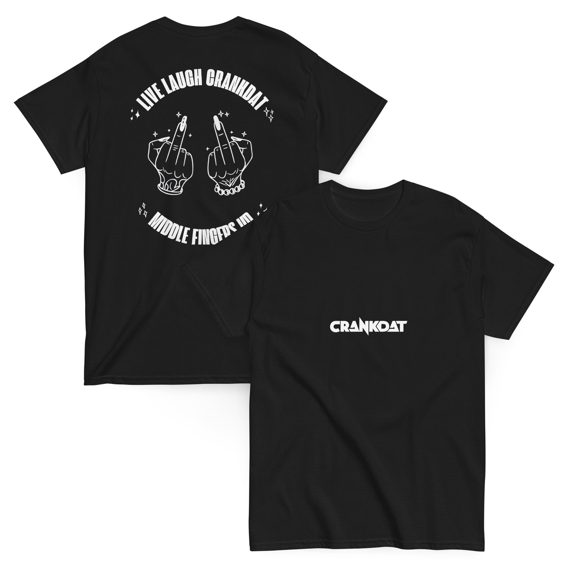 Crankdat Middle Finger T-Shirt Black