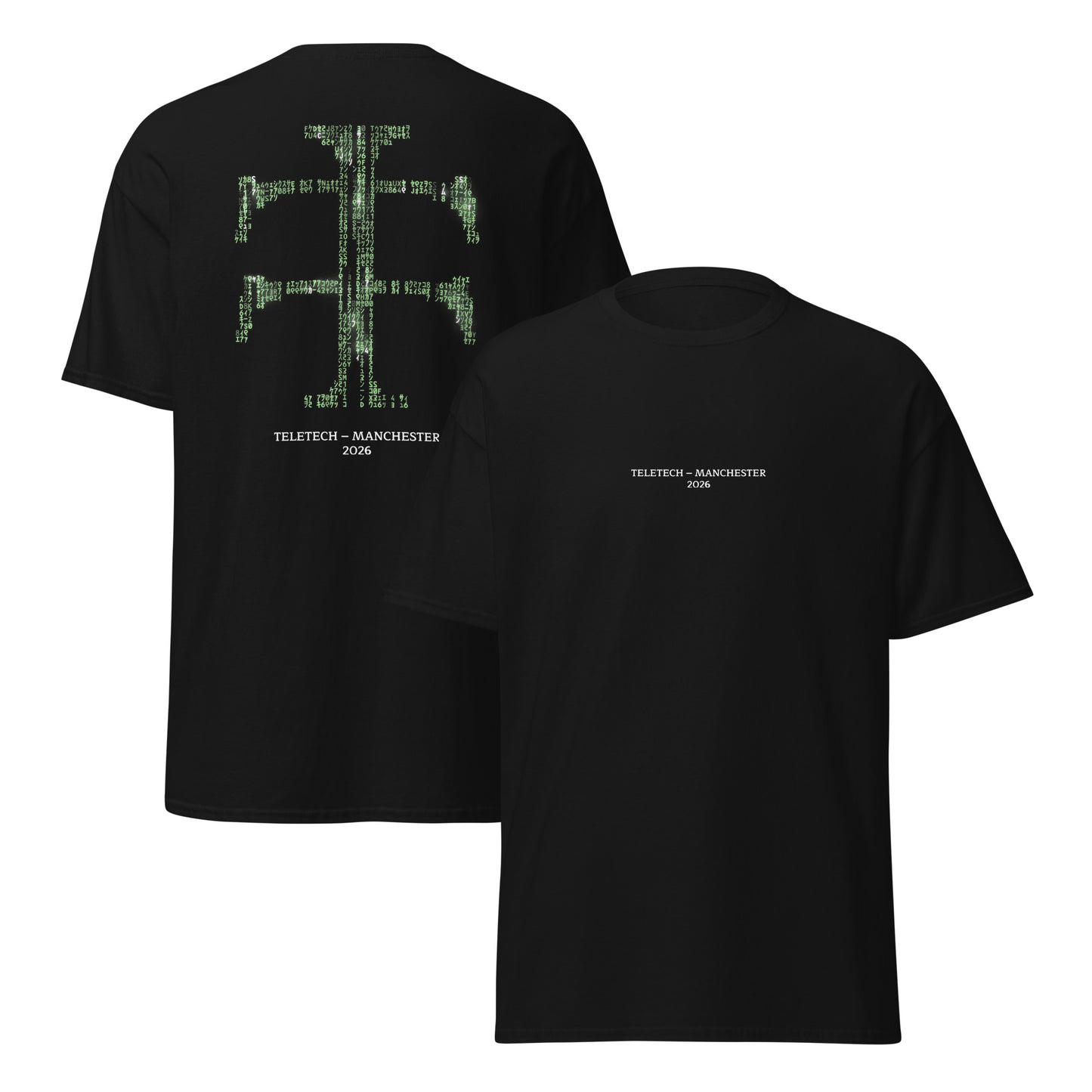 Teletech Green Encrypted Double Logo T-Shirt