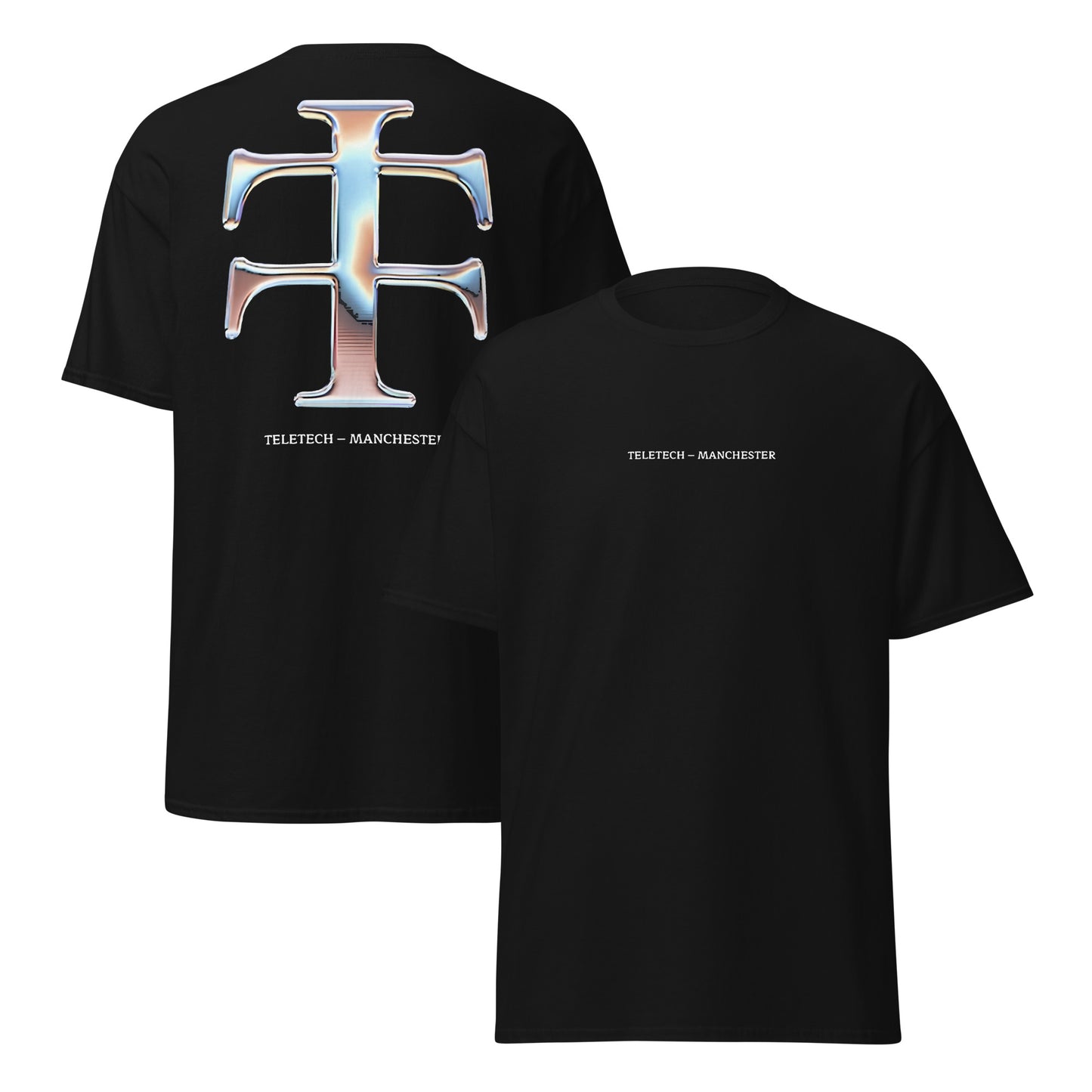 Teletech Shiny Chrome Logo T-Shirt Double Print